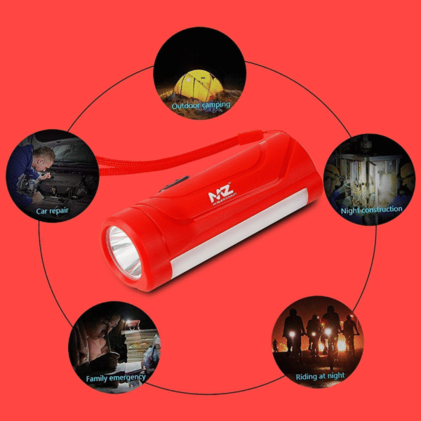 Pocketlite DL100, Rechargeable 1W LED Torch Cum Emergency 2W Sidelight, Type-B/Micro-USB Fast Charging, Overcharge & Deep Discharge Protection, Powered by Li-Ion Battery